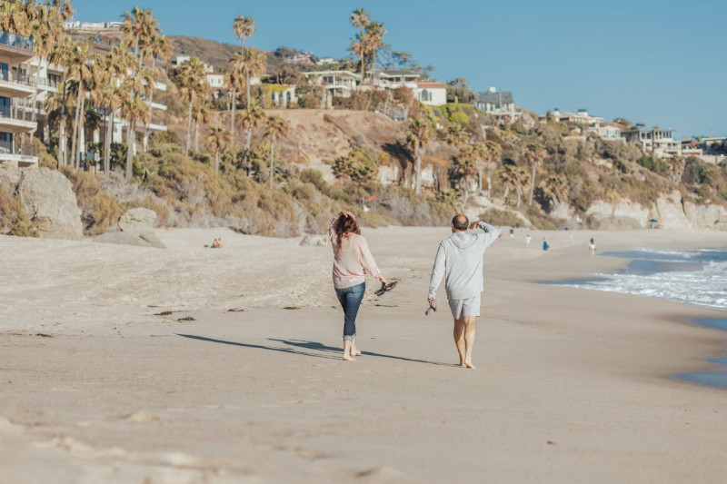 A couple at the beach